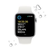 Apple Watch SE 2nd Generation (GPS) 40mm Aluminum Case with White Sport Band  - Silver