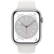 Apple Watch Series 8 (GPS) 41mm Aluminum Case with White Sport Band - Silver