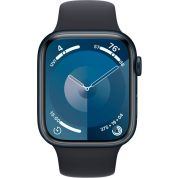 Apple Watch Series 9 (GPS) 45mm Midnight Aluminum Case with Midnight Sport Band - S/M 