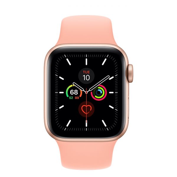 Apple Watch Series 5 GPS, 40mm Gold Aluminum Case with Grapefruit