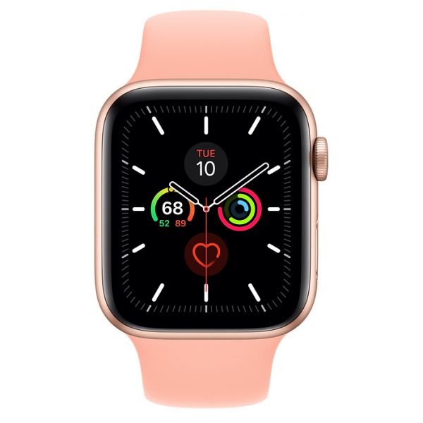 Apple Watch Series 5 GPS, 44mm Gold Aluminum Case with Grapefruit